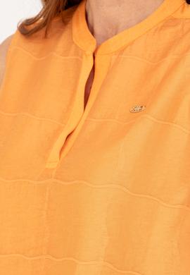 Kadın Turuncu V Yaka Kolsuz Tişört - 50263674030