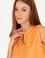 Kadın Turuncu V Yaka Kolsuz Tişört