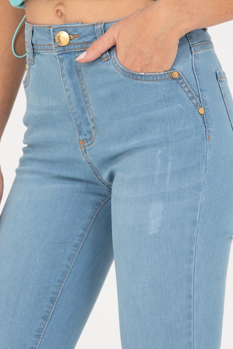 Kadın Açık Mavi Skinny Fit Jean Pantolon - 50263769013