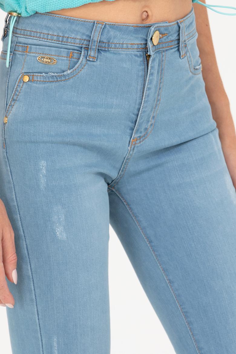 Kadın Açık Mavi Skinny Fit Jean Pantolon - 50263769013