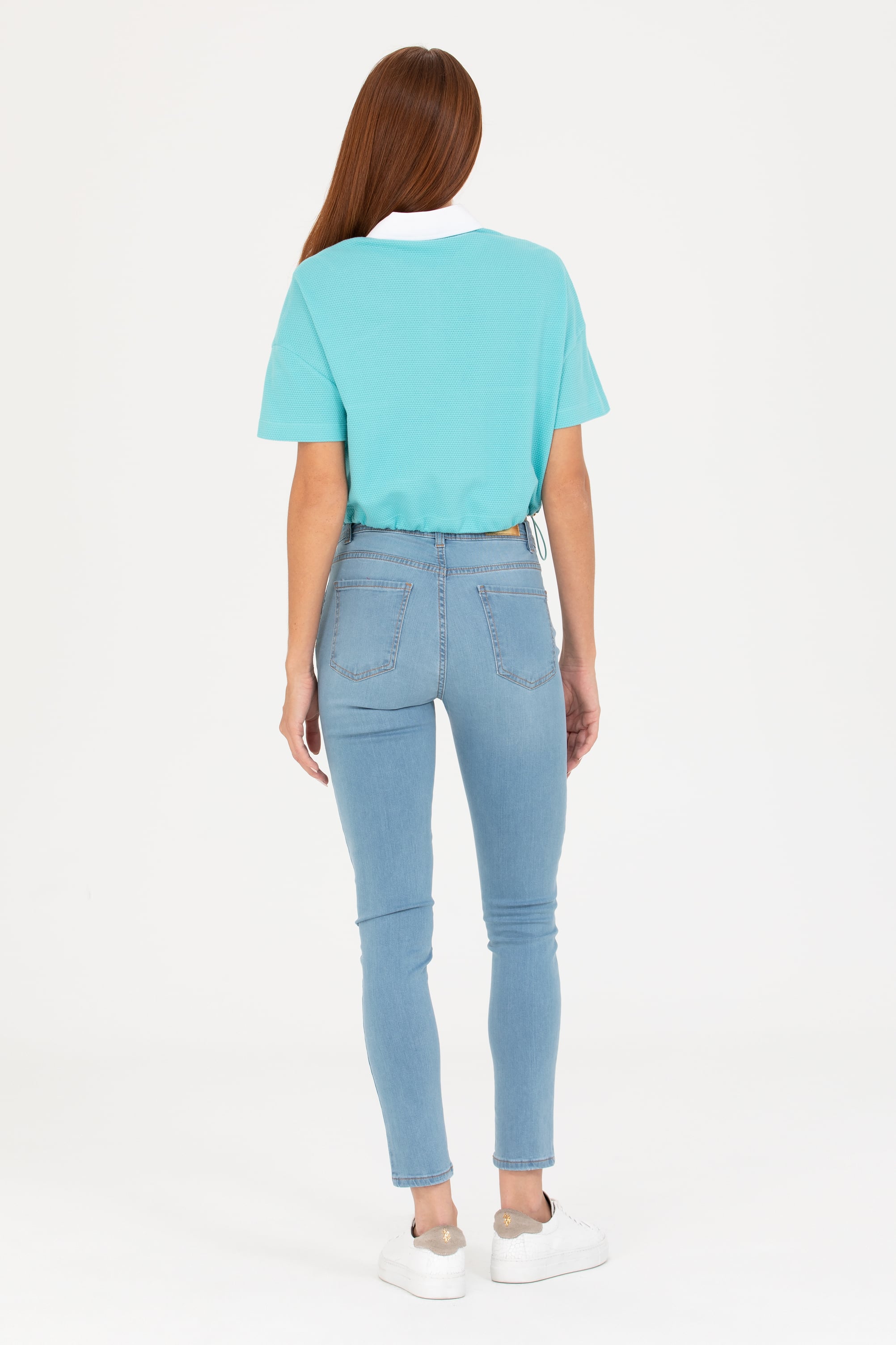 Kadın Açık Mavi Skinny Fit Jean Pantolon - Image 4