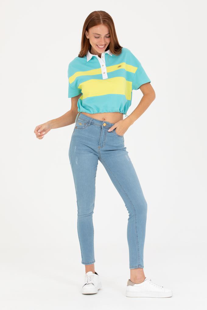 Kadın Açık Mavi Skinny Fit Jean Pantolon