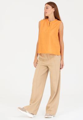 Kadın Krem Loose Fit Jean Pantolon - 50263799003