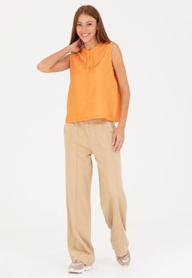 Kadın Krem Loose Fit Jean Pantolon - 50263799003