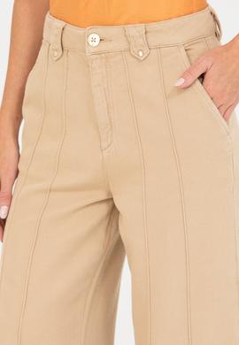 Kadın Krem Loose Fit Jean Pantolon - 50263799003