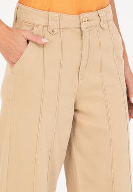 Kadın Krem Loose Fit Jean Pantolon - 50263799003