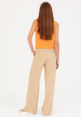 Kadın Krem Loose Fit Jean Pantolon - 50263799003