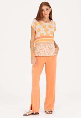 Kadın Taş Bisiklet Yaka Tişört - 50265947020