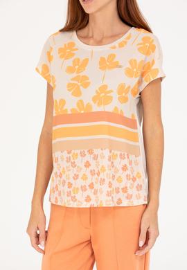 Kadın Taş Bisiklet Yaka Tişört - 50265947020