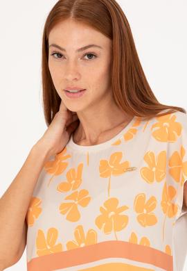 Kadın Taş Bisiklet Yaka Tişört - 50265947020