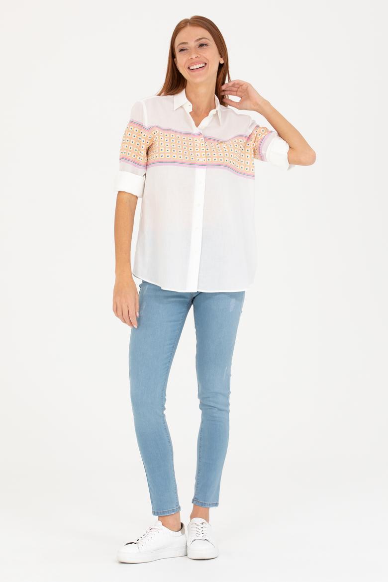 Kadın Manolya Uzun Kollu Gömlek - 50264898020