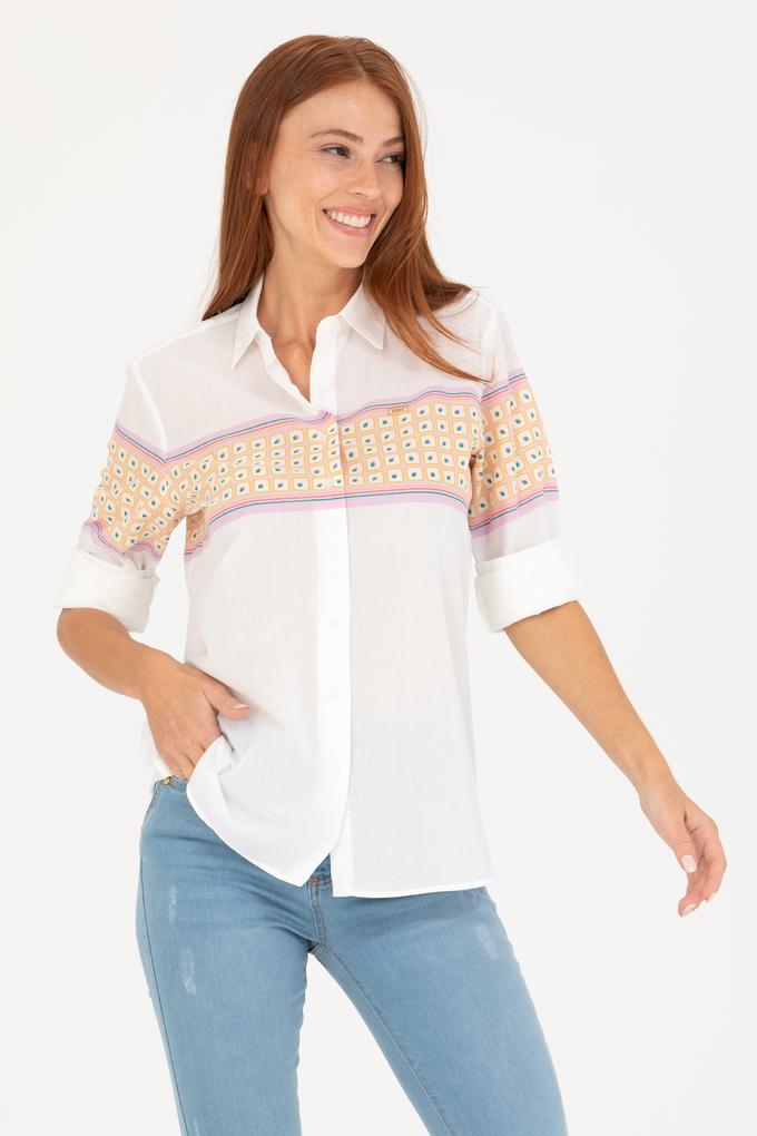 Kadın Manolya Uzun Kollu Gömlek