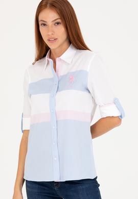 Kadın Açık Mavi Uzun Kollu Gömlek - 50264057012