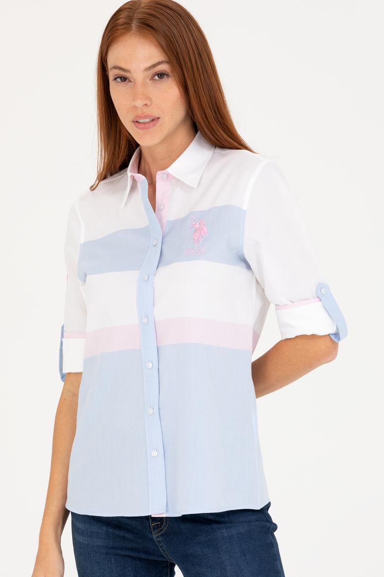 Kadın Açık Mavi Uzun Kollu Gömlek - 50264057012