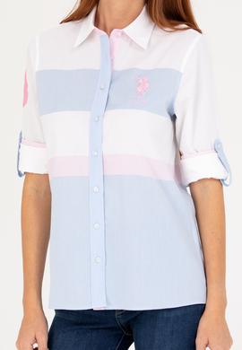 Kadın Açık Mavi Uzun Kollu Gömlek - 50264057012