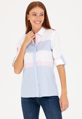 Kadın Açık Mavi Uzun Kollu Gömlek - 50264057012