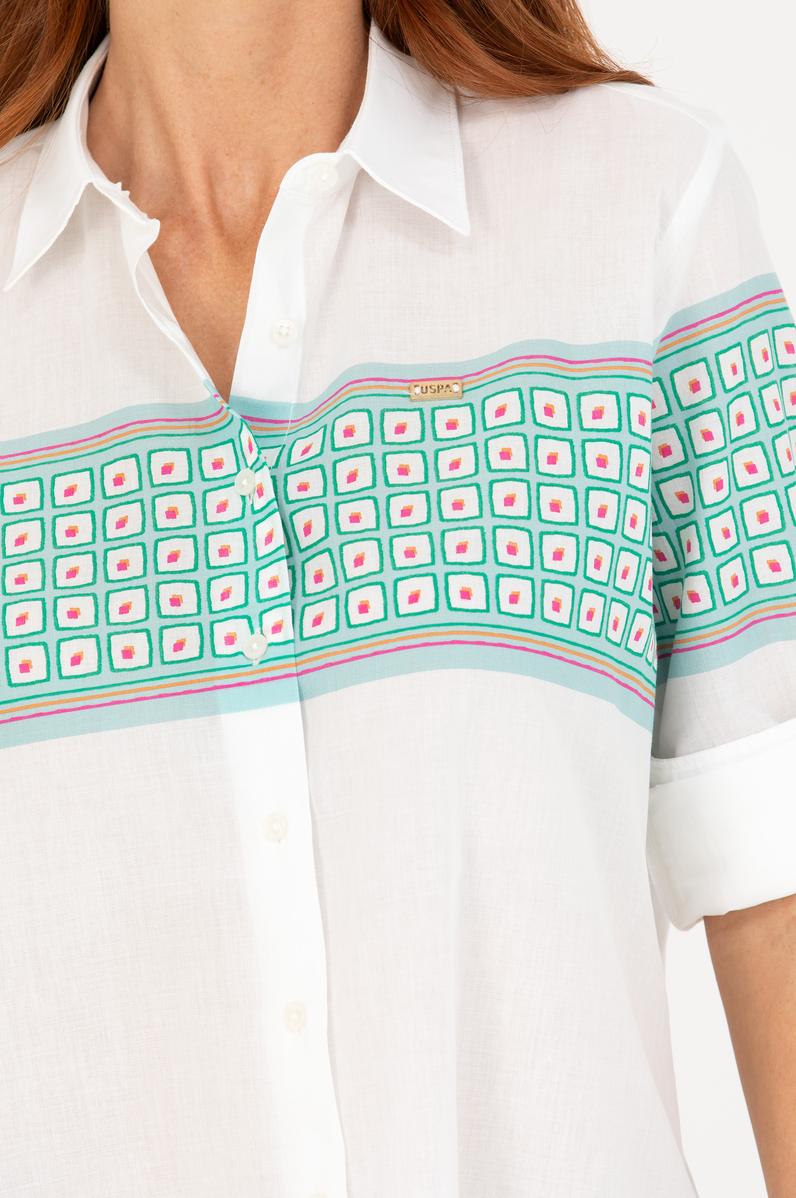 Kadın Su Yeşili Uzun Kollu Gömlek