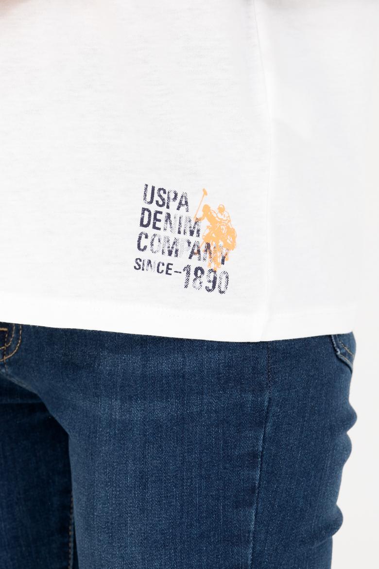 Kadın Ekru Bisiklet Yaka Tişört - 50266330005