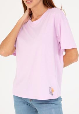 Kadın Manolya Bisiklet Yaka Tişört - 50266330045