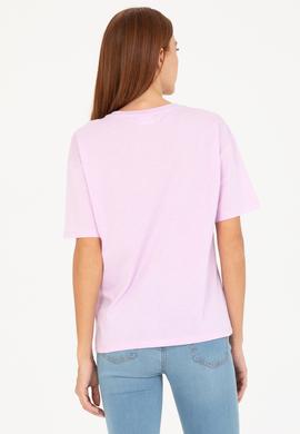 Kadın Manolya Bisiklet Yaka Tişört - 50266330045