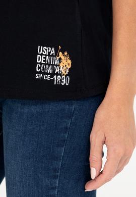 Kadın Siyah Bisiklet Yaka Tişört - 50266330065