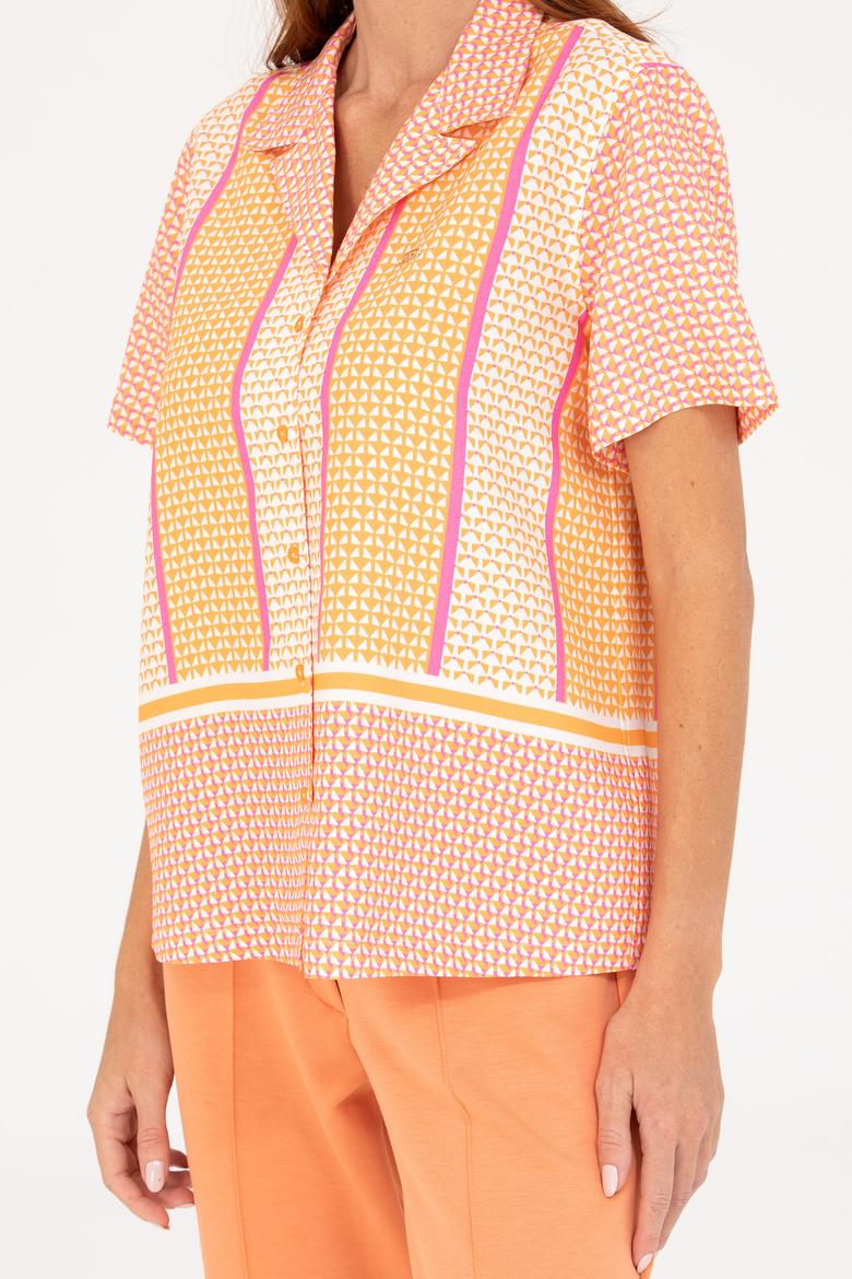 Kadın Turuncu Kısa Kollu Gömlek - 50264214013
