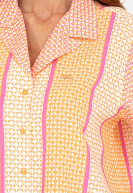 Kadın Turuncu Kısa Kollu Gömlek - 50264214013