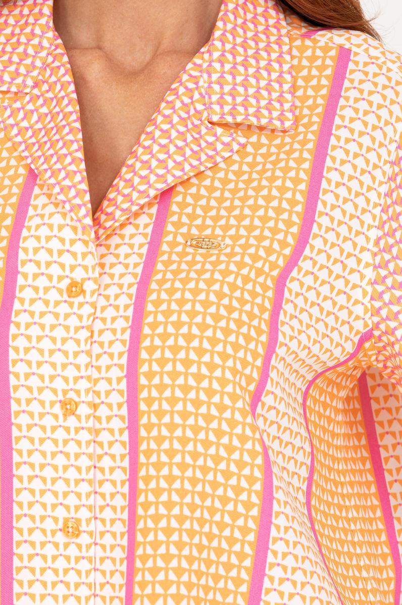 Kadın Turuncu Kısa Kollu Gömlek