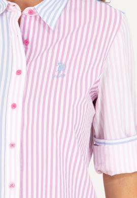 Kadın Pembe Uzun Kollu Gömlek - 50264328012