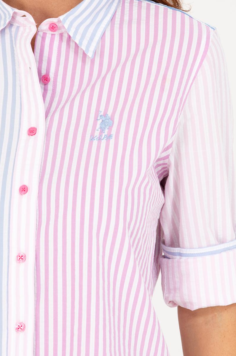 Kadın Pembe Uzun Kollu Gömlek