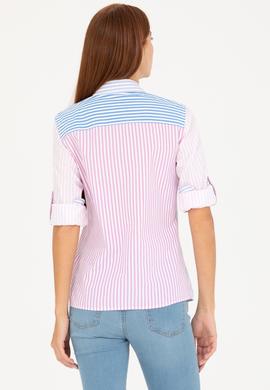 Kadın Pembe Uzun Kollu Gömlek - 50264328012