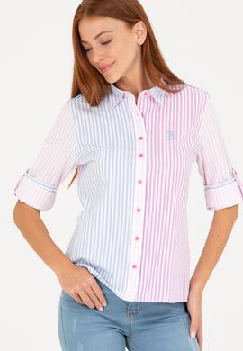 Kadın Pembe Uzun Kollu Gömlek - 50264328012