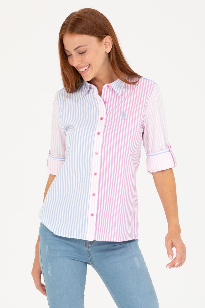 Kadın Pembe Uzun Kollu Gömlek