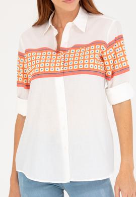 Kadın Somon Uzun Kollu Gömlek - 50264898004