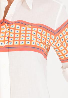 Kadın Somon Uzun Kollu Gömlek - 50264898004