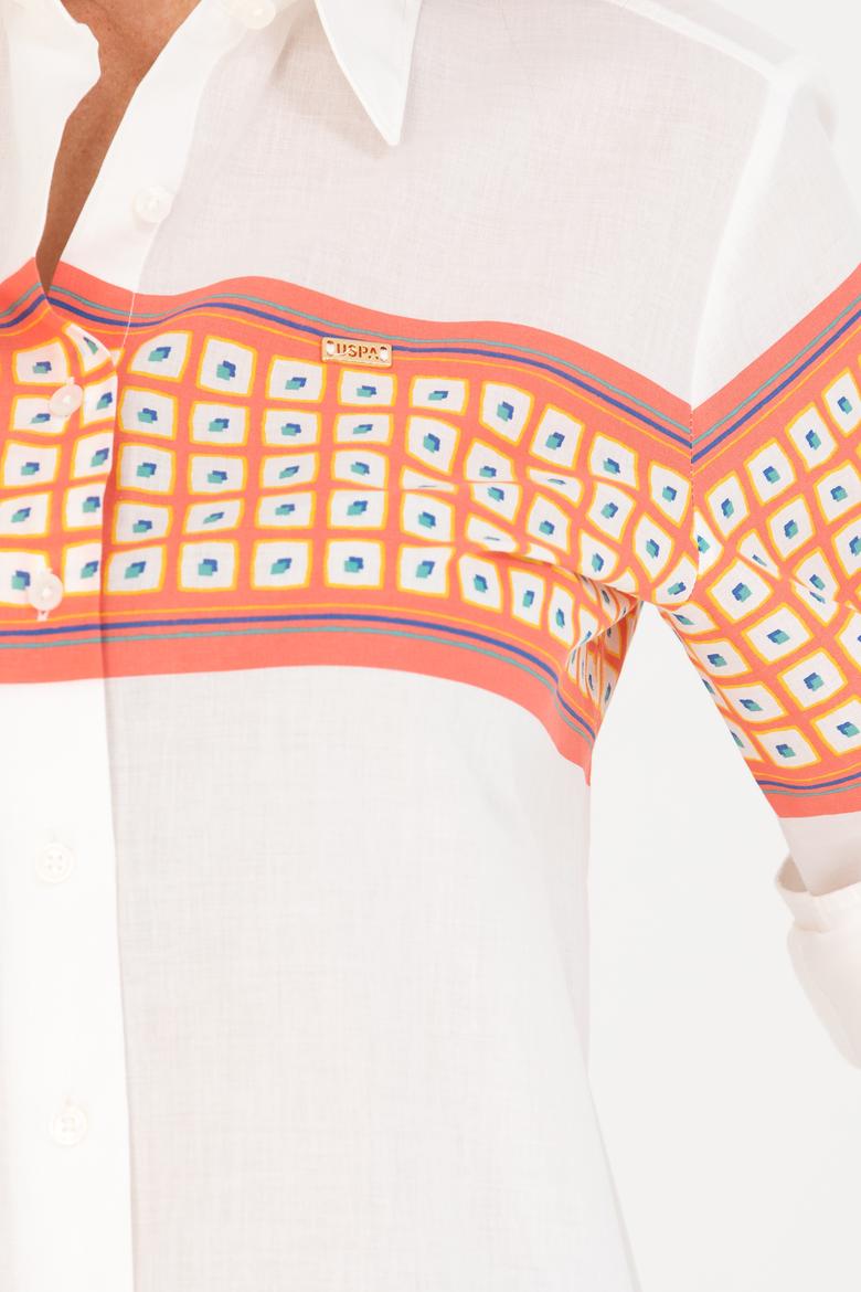 Kadın Somon Uzun Kollu Gömlek - 50264898004