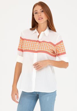 Kadın Somon Uzun Kollu Gömlek - 50264898004