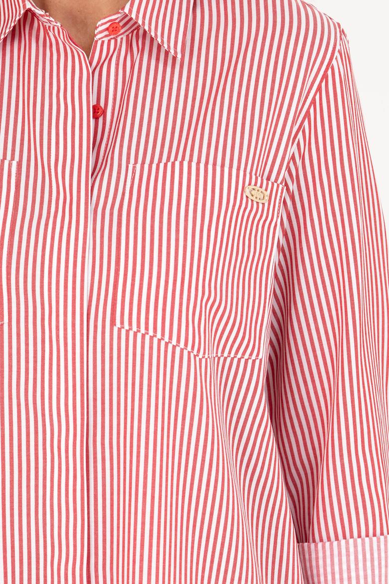 Kadın Kırmızı Dokuma Elbise - 50266890027