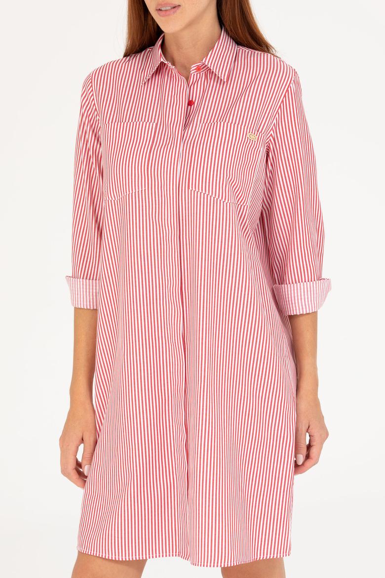 Kadın Kırmızı Dokuma Elbise - 50266890027