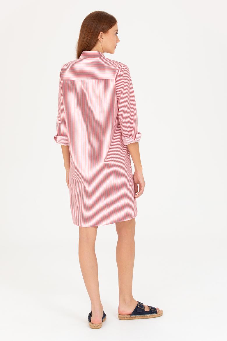 Kadın Kırmızı Dokuma Elbise - 50266890027