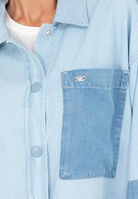 Kadın Mavi Jean Gömlek - 50263043006