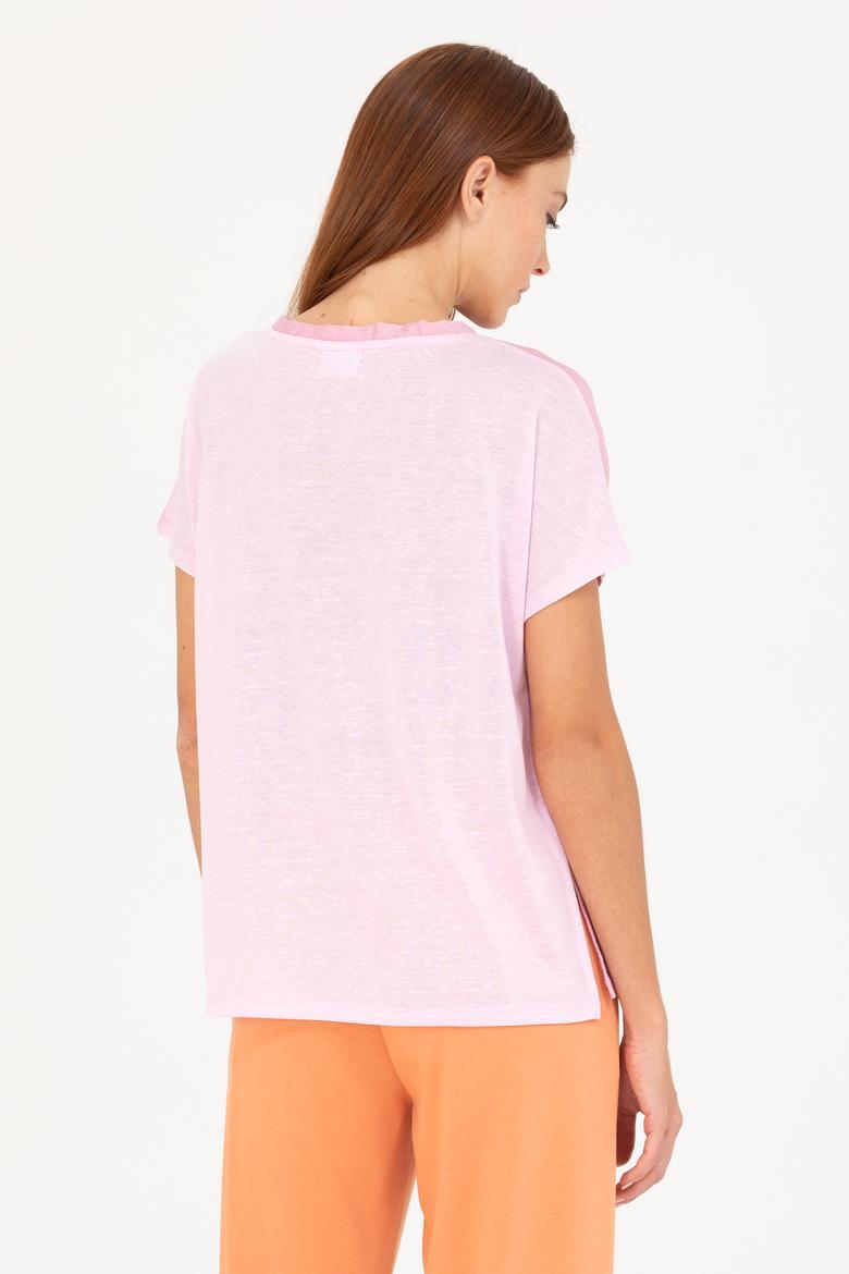 Kadın Manolya V Yaka Tişört - 50263951035