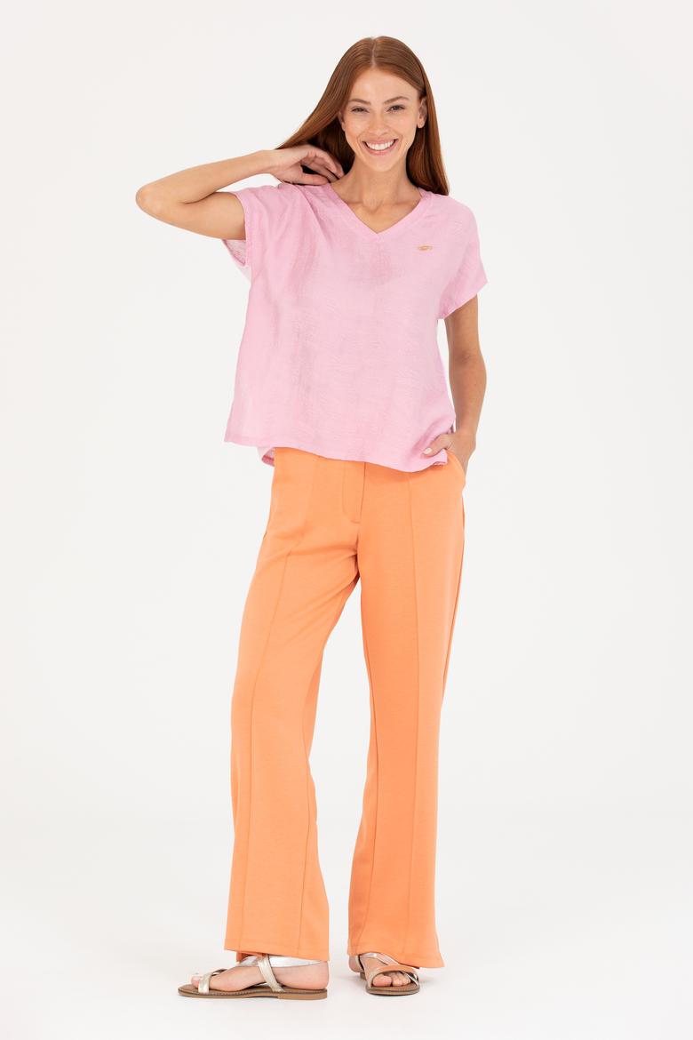 Kadın Manolya V Yaka Tişört - 50263951035