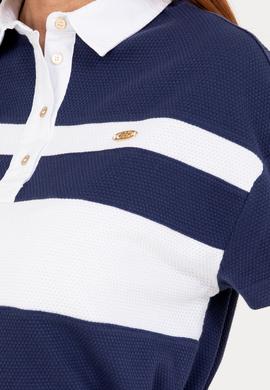 Kadın Lacivert Polo Yaka Tişört - 50265258002