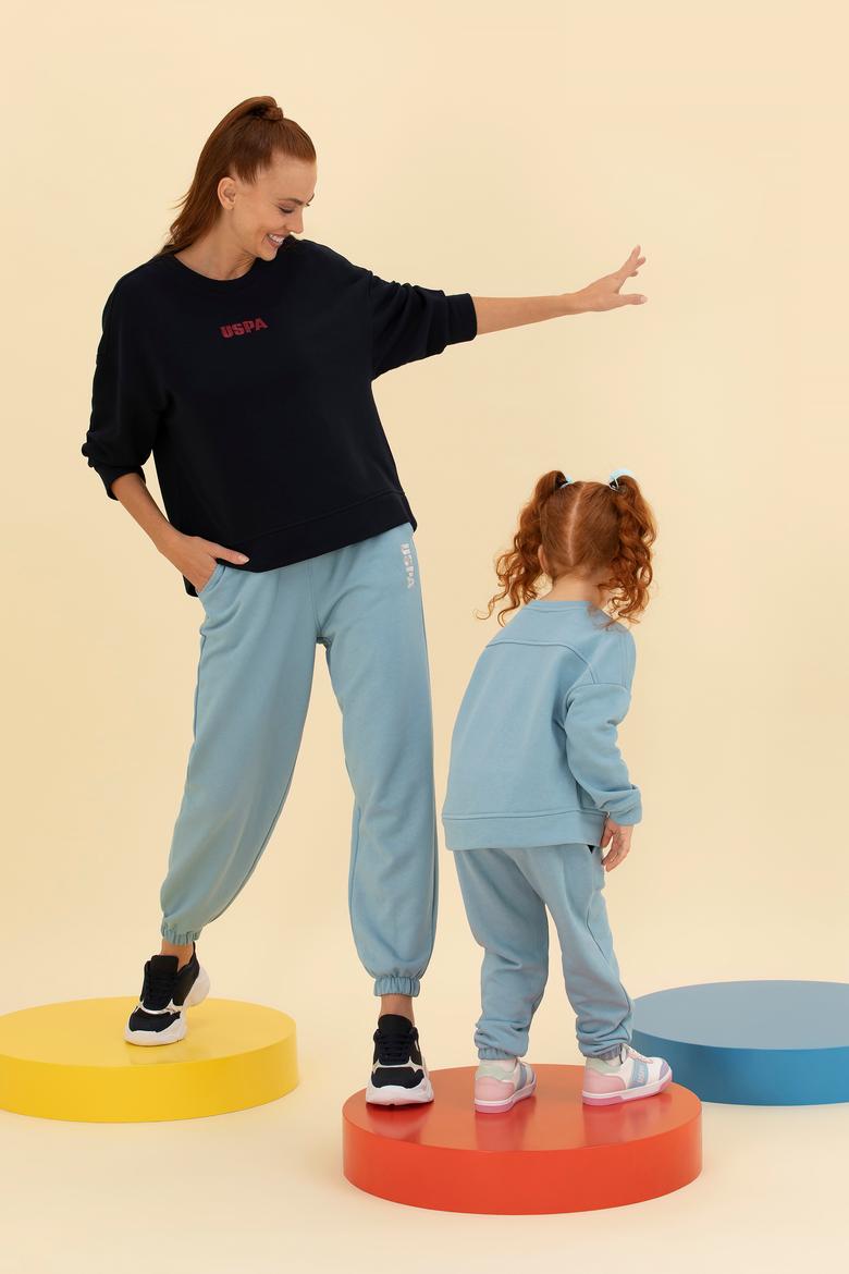 Kadın Mavi Jogger Eşofman Altı