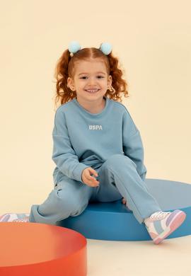 Çocuk Mavi Basic Bisiklet Yaka Sweatshirt - 50260923084