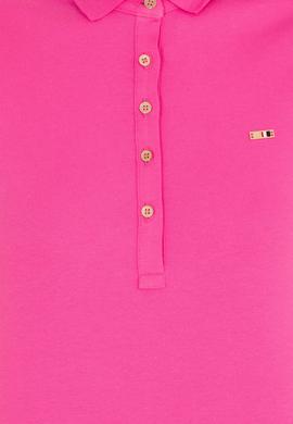 Kadın Pembe Polo Yaka Örme Elbise - 50269546044