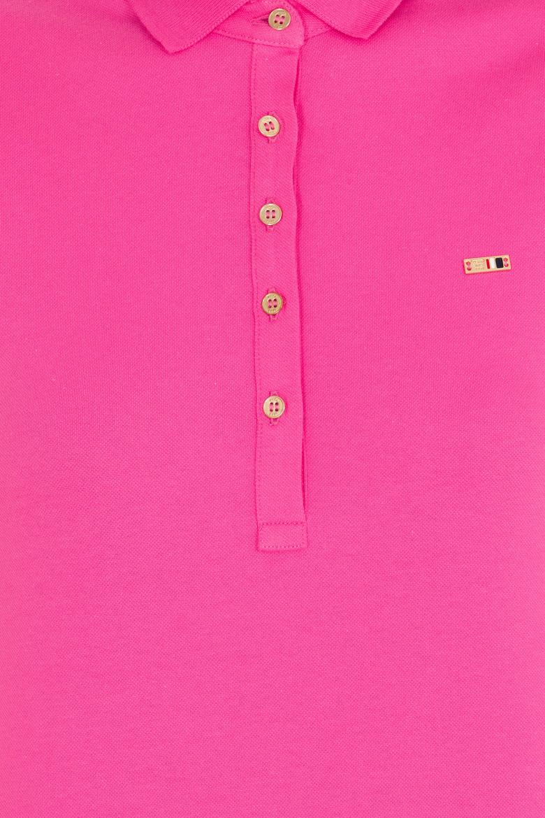 Kadın Pembe Polo Yaka Örme Elbise - 50269546044