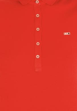 Kadın Kırmızı Polo Yaka Örme Elbise - 50269546072