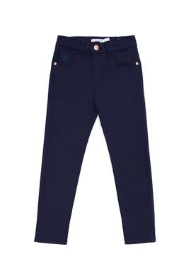 Kız Çocuk Lacivert Kanvas Pantolon - 50266387011